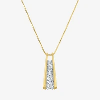 Yes Please! (G-H / I1-I2) Womens 1/10 CT. T.W. Lab Grown White Diamond 14K Gold Over Silver Sterling Silver 18 Inch Pendant Necklace