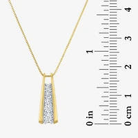 Yes Please! (G-H / I1-I2) Womens 1/10 CT. T.W. Lab Grown White Diamond 14K Gold Over Silver Sterling Silver 18 Inch Pendant Necklace