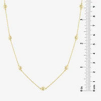 Diamond Addiction (G-H Womens 1/10 CT. T.W. Lab Grown White Diamond 14K Gold Over Silver Sterling Silver Star 16 Inch Pendant Necklace