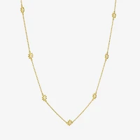 Diamond Addiction (G-H Womens 1/10 CT. T.W. Lab Grown White Diamond 14K Gold Over Silver Sterling Silver Star 16 Inch Pendant Necklace