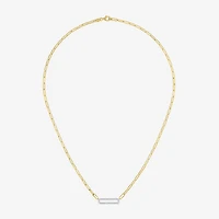 Diamond Addiction (G-H / I1-I2) Womens 1/5 CT. Lab Grown White Diamond 14K Gold Over Silver Sterling Silver Paperclip 18 Inch Pendant Necklace