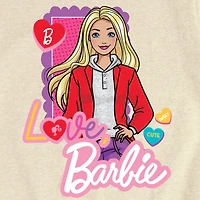 Big Kid Girls Crew Neck Short Sleeve Barbie T-Shirt