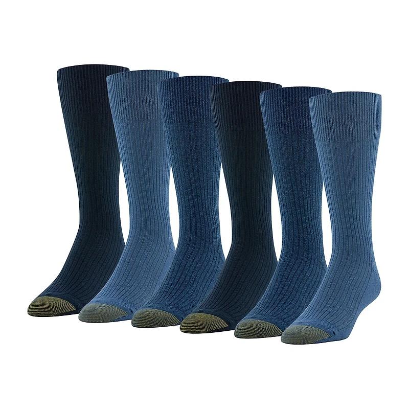Gold Toe Stanton Mens 6 Pair Crew Socks
