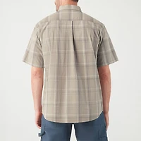 Dickies Flex Mens Short Sleeve Relaxed Fit Stretch Fabric Button-Down Shirt