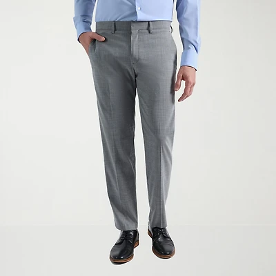 Haggar JMH 4 Way Stretch Houndstooth Mens Slim Fit Flat Front Suit Pant