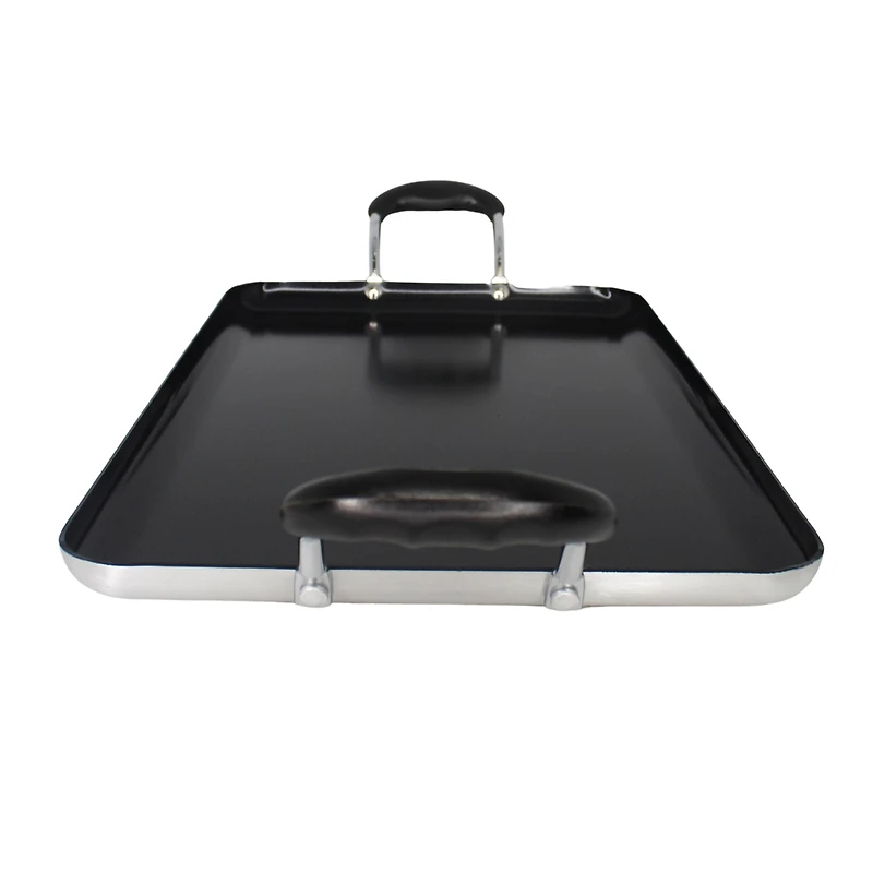 IMUSA Bistro Ceramic 17X10" Double Burner Griddle with Cool Touch Handles