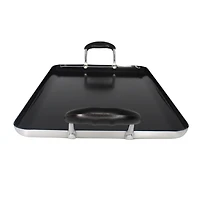 IMUSA Bistro Ceramic 17X10" Double Burner Griddle with Cool Touch Handles
