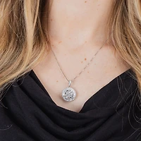 (G / Si2) Womens 2 CT. T.W. Lab Grown White Diamond 14K Gold Round 18 Inch Pendant Necklace