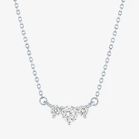 (Si2-I1/G-H) Womens 1/3 CT. T.W. Lab Grown White Diamond 10K Gold Round 18 Inch Pendant Necklace