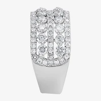 (H-I / Si1-Si2) Womens 5.5MM 2 CT. T.W. Lab Grown White Diamond 10K Gold Anniversary Band