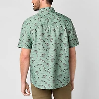American Outdoorsman Mens Short Sleeve Regular Fit Button-Down Shirt