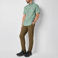 American Outdoorsman Mens Short Sleeve Regular Fit Button-Down Shirt
