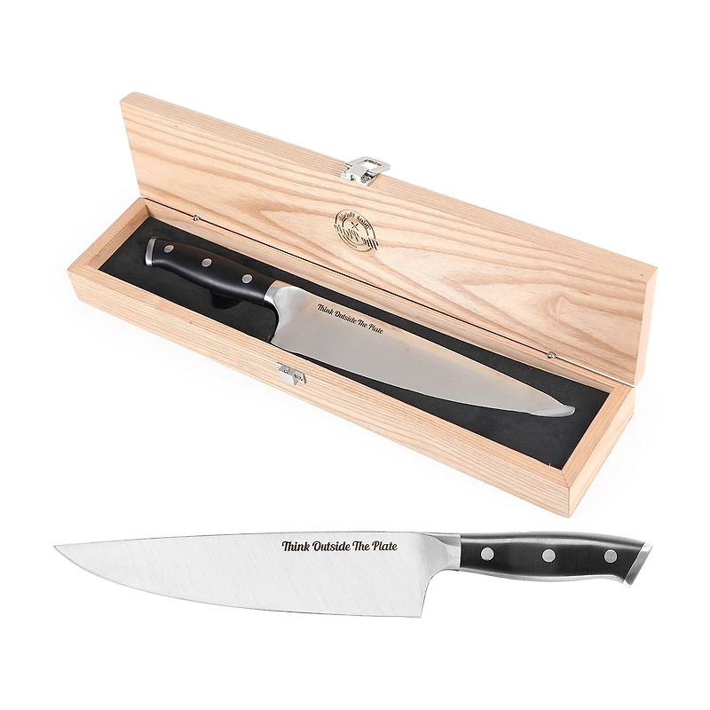 Think Outside The Plate 8" Chefs Knife with Wood Box