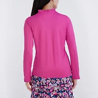 Stella Parker Womens Mock Neck Long Sleeve Sweatshirt