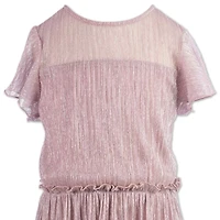 Speechless Big Kid Girls Embellished Short Sleeve Flutter Party Dress