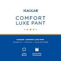 Haggar Comfort Luxe Mens Straight Fit Flat Front Pant