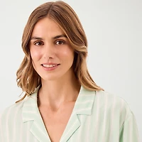 Martha Stewart Womens V-Neck Short Sleeve 2-pc. Pajama Set