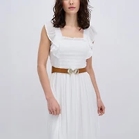 JS Jessica Simpson Skinny Elastic Stretch Waist Womens Belt