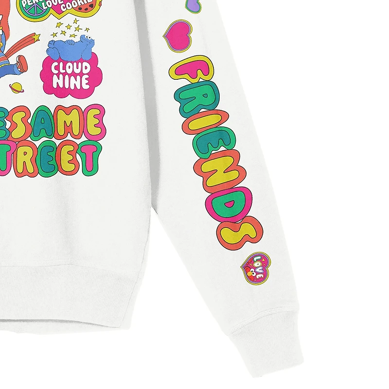 Womens Crew Neck Long Sleeve Sesame Street Sweatshirt
