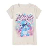 Little & Big Kid Girls Crew Neck Short Sleeve Regular Fit Graphic T-Shirt