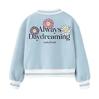 Smiley Little & Big Kid Girls Fleece Lightweight Varsity Jacket