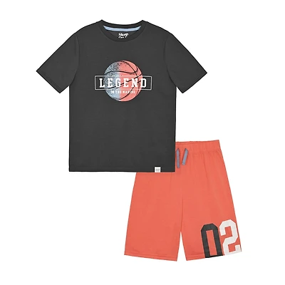 Sleep On It Little & Big Kid Boys Crew Neck Short Sleeve -pc. Pajama Set