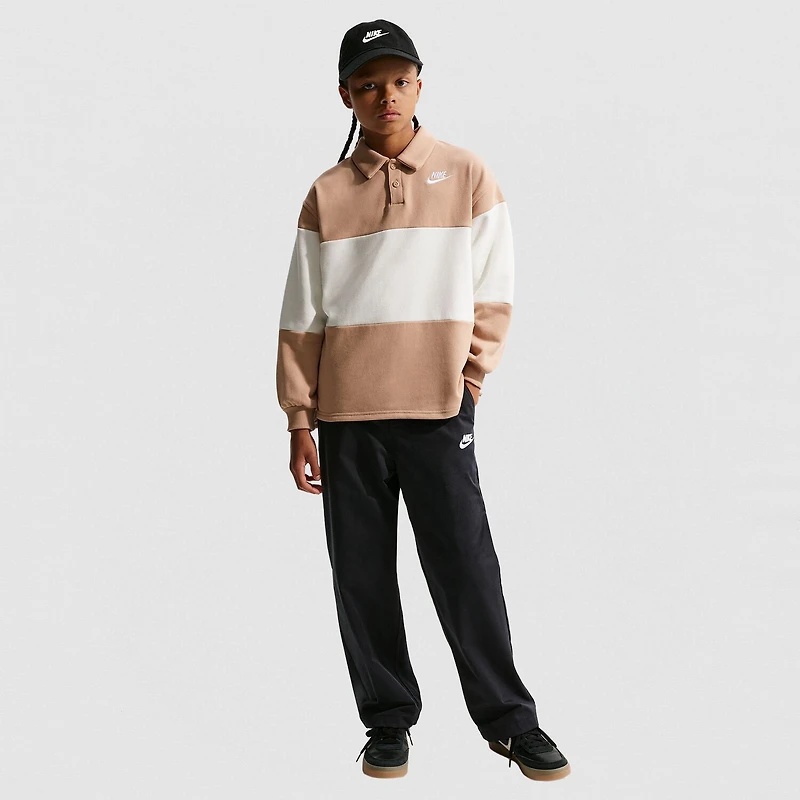 Nike Club Big Kid Boys Long Sleeve Regular Fit Spread Collar Rugby Shirt