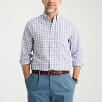 Dockers Stain Defender Mens Long Sleeve Regular Fit Wrinkle Free Button-Down Shirt
