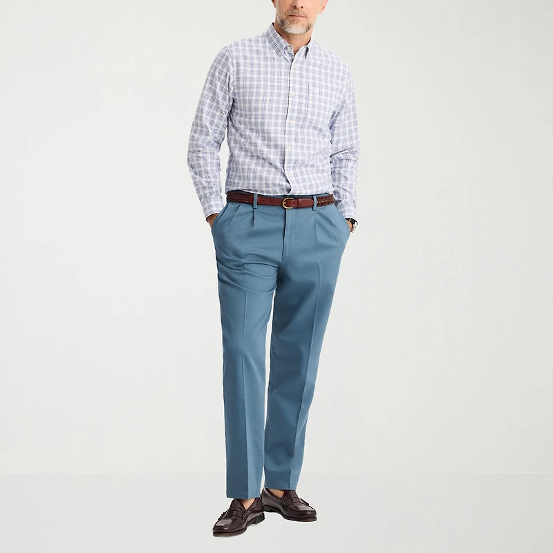 Dockers Stain Defender Mens Long Sleeve Regular Fit Wrinkle Free Button-Down Shirt