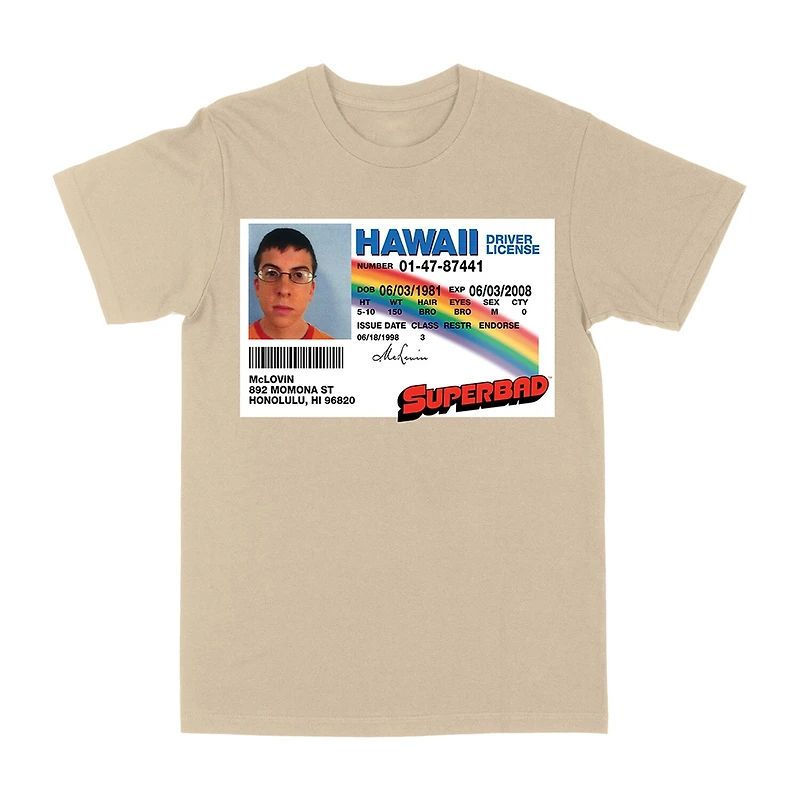 Novelty Superbad Mens Crew Neck Short Sleeve Regular Fit Graphic T-Shirt