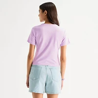 Womens Juniors Crew Neck Short Sleeve Fitted The Aristocats Graphic T-Shirt