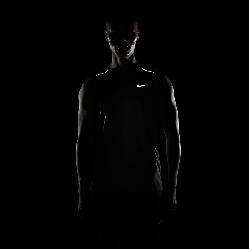 Nike Miler Uv Dri Fit Mens Crew Neck Sleeveless Active Tank Top