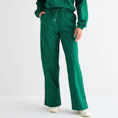 Xersion Womens Wide Leg Mid Rise Relaxed Fit Track Pant