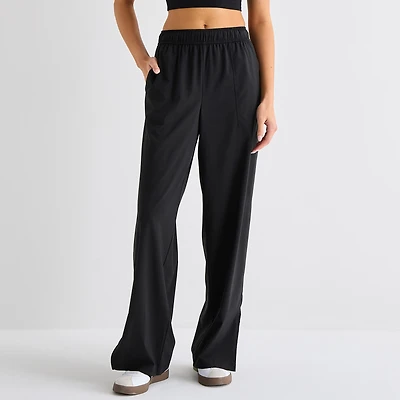 Xersion Womens Wide Leg Mid Rise Regular Fit Active Pull-On Pant