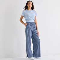Xersion Womens Wide Leg Mid Rise Regular Fit Active Pull-On Pant