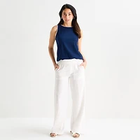St. John's Bay Womens Crew Neck Sleeveless Tank Top