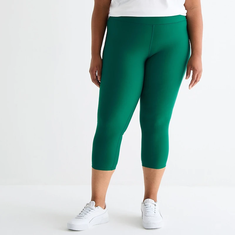 Xersion EverContour+ Womens High Rise 23" Plus Cropped Legging