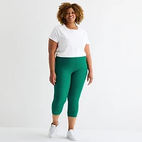 Xersion EverContour+ Womens High Rise 23" Plus Cropped Legging