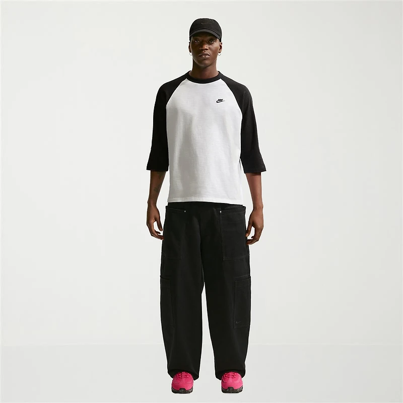 Nike Mens Crew Neck 3/4 Sleeve Active T-Shirt
