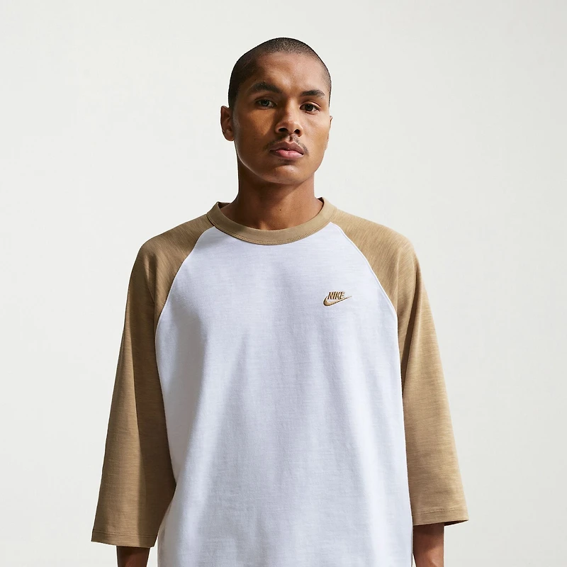Nike Mens Crew Neck 3/4 Sleeve Active T-Shirt