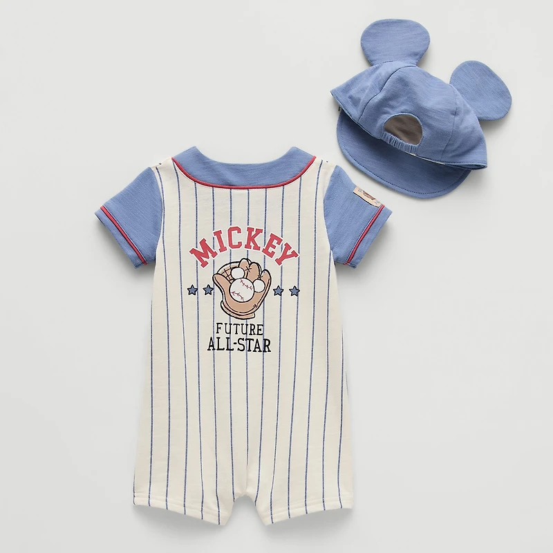 Baby Boys Mickey Mouse Short Sleeve 2-pc. Romper