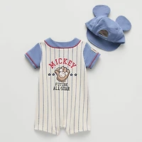 Baby Boys Mickey Mouse Short Sleeve 2-pc. Romper