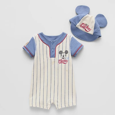 Baby Boys Mickey Mouse Short Sleeve 2-pc. Romper