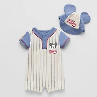 Baby Boys Mickey Mouse Short Sleeve 2-pc. Romper