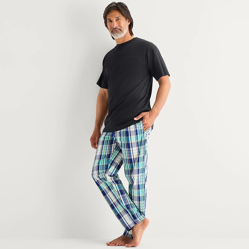St. John's Bay Mens Crew Neck Short Sleeve Pajama Top