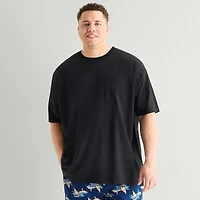 St. John's Bay Mens Crew Neck Short Sleeve Big and Tall Pajama Top