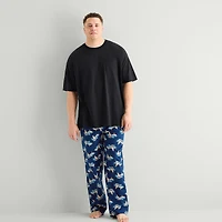 St. John's Bay Mens Crew Neck Short Sleeve Big and Tall Pajama Top
