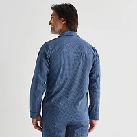 Stafford Mens Long Sleeve 2-pc. Pajama Set
