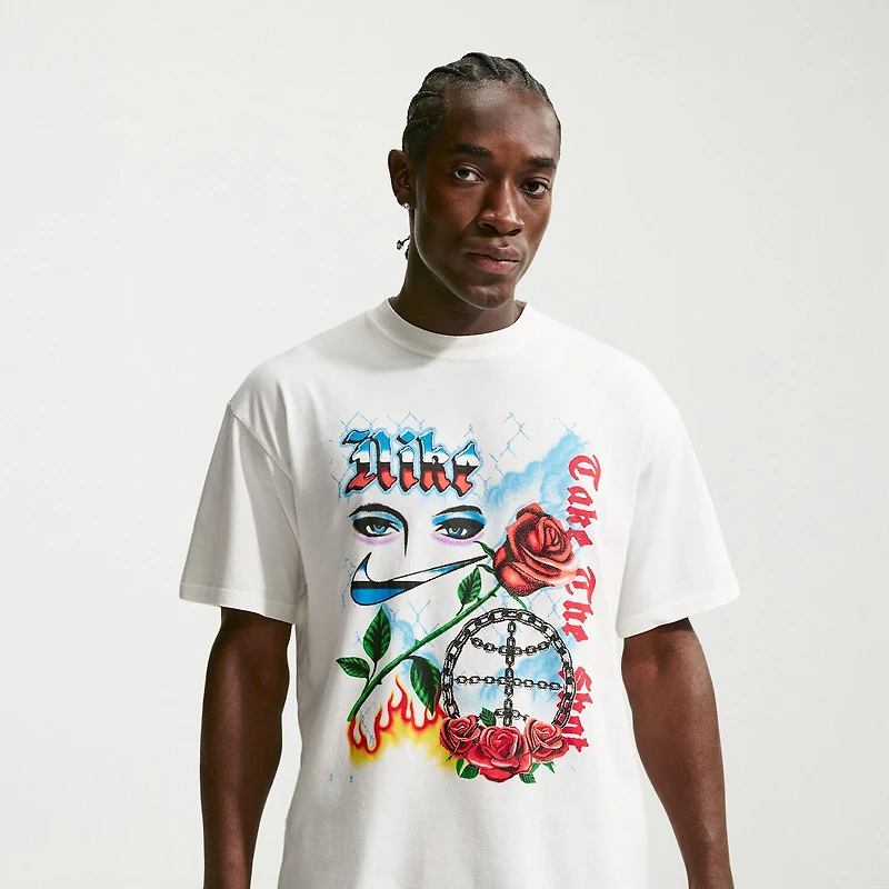 Nike Mens Crew Neck Short Sleeve Regular Fit Graphic T-Shirt