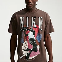 Nike Mens Crew Neck Short Sleeve Regular Fit Graphic T-Shirt